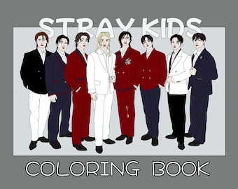 Stray Kids ぬり絵本 - メットガラ ルックス - デジタルダウンロード