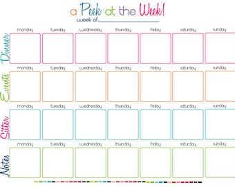 Peek At The Week Organizer