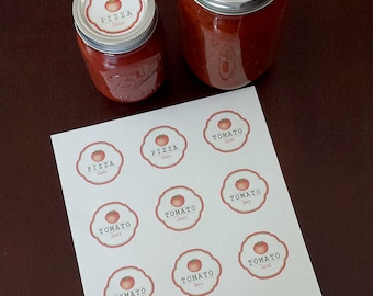 Tomato Labels. Pizza Labels. Canning Labels.