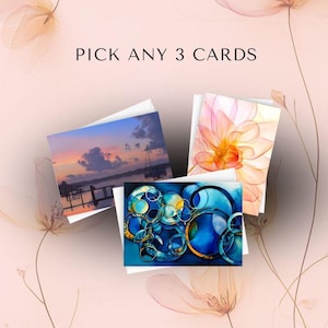 Choose Any 3 Cards - Make Your Own Greeting Card Bundle | Greeting Card Set | Blank 5 x 7 Greeting Cards | Card Variety Set | Mix & Match