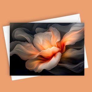 Fantaisie florale n° 4 | Carte de voeux vierge 5 x 7, Papeterie florale, Carte de correspondance élégante, Diverses occasions, Design unique, Anniversaire, Merci