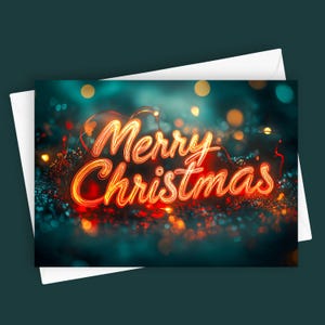 Feliz Natal | Cartão de felicitações em branco 5x7, Papelaria de Natal, Cartão de Natal, Cartão festivo, Saudações sazonais, Em branco por dentro, Feriado