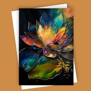 Nénuphar fantaisie #2 - Carte de voeux