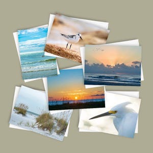 6 Küsten Postkarten | Seelandschaft Grußkarten, Küsten Briefpapier, Küstenbriefpapier, Grußkarten, Küstenlandschaft, Küstenlandschaft