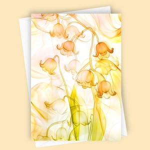 Gossamer Gärten #8 | Blanko 13x18 Grußkarte, Maiglöckchen, Briefpapier, Elegantes Blumendesign, Einzigartig, Natur, Natur