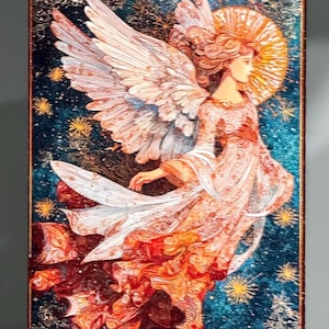 Good Tidings | Angel Christmas Card, Christian Stationery with Luke Bible Verse image 4