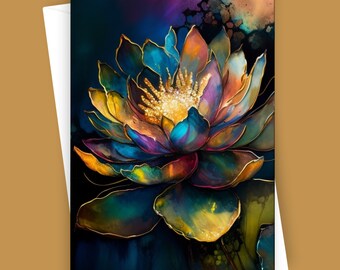 Fancy Water Lily #4 - Greeting Card