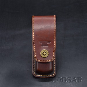 Fodero in pelle per Buck 110 Verticale e Orizzontale Custodia a scatto in pelle Premium Buttero Coltello pieghevole da cacciatore Fodero Coltello EDC