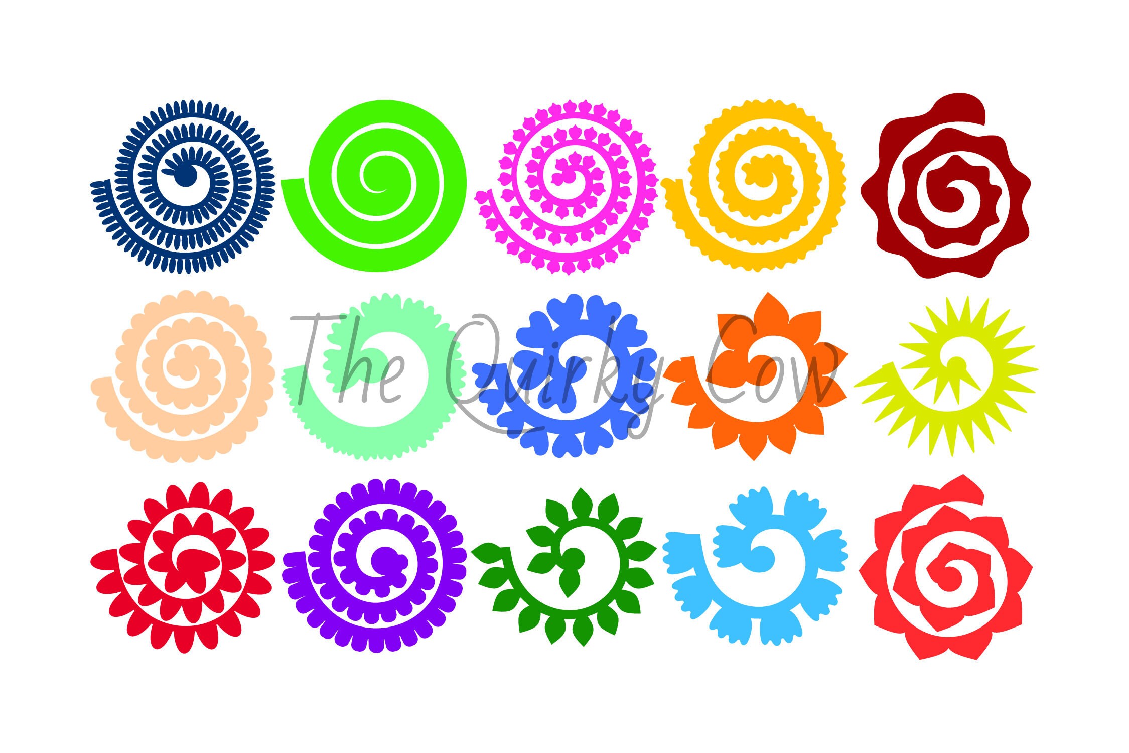 Download Rolled Spring Paper Flower Svg 3d Paper Flower Svg 15 Flower Svg Baby Shower Decor Digital