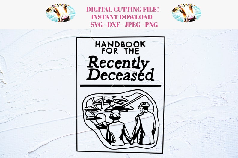 Tim Burton Beetlejuice SVG. Handbook for the Recently Deceased Etsy