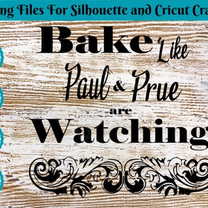 Great British Bake Off Bake Like Paul and Prue are Watching svg cut file / Cricut or Silhouette / Baking svg / Christmas apron /