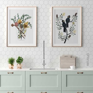 Black Cockatoo & Banksia Watercolour Print, Australian Botanical Wall Art – Signed Limited Edition image 8