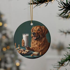 Golden Retriever Christmas Cookies Ornament, Holiday Decor, Dog Lover Gift