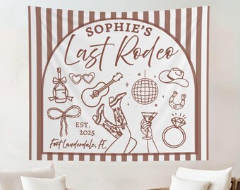 Personalized Last Rodeo Bachelorette Banner: Western Party Decor