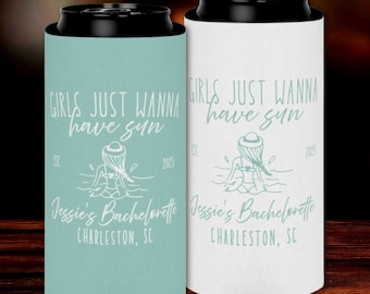 Girls Trip Can Cooler: Beach Bachelorette Party Koozie
