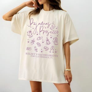 Pajamas & Prosecco Bachelorette Comfort Colors Tee