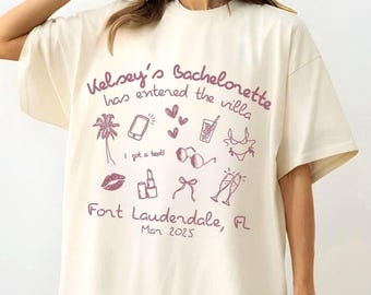 Bach Island Bachelorette Shirt, Beach Island, Personalized Comfort Colors Tee - A hot new bombshell enters the villa