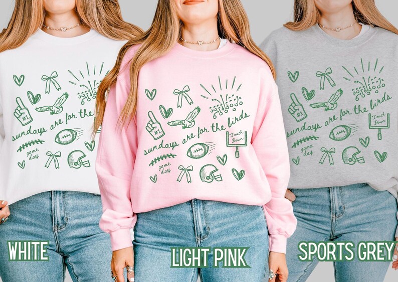 Sundays are for the Birds Tee, Philadelphia Football Game Day Comfort Colors Shirt, Gildan Doodle Sweatshirt, S-2XL,Youth XS-XL immagine 12