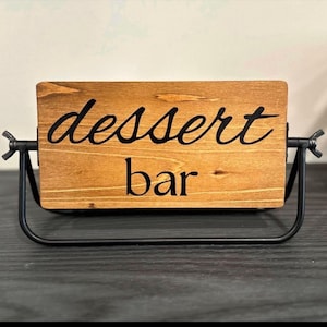 Rustic Wood Dessert Bar Sign: Wedding & Shower Decor