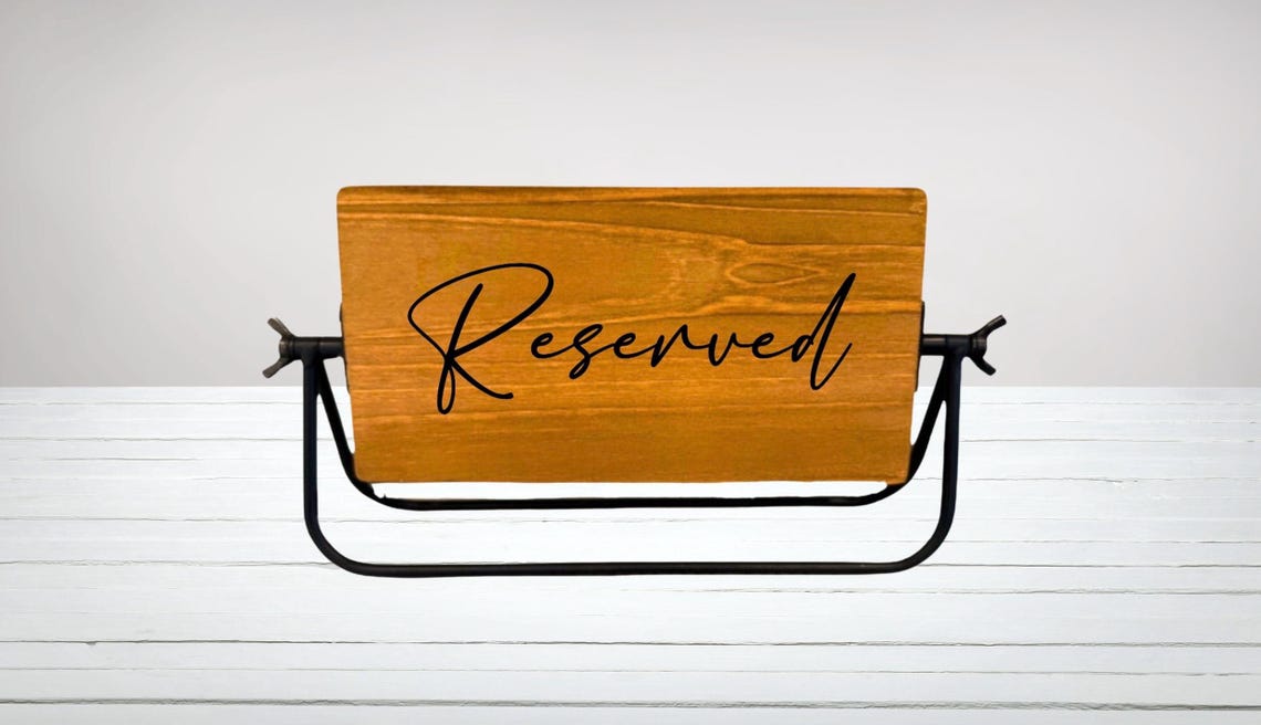 Charming Rustic Wood Reserved Sign, Perfect for Your Wedding - Etsy