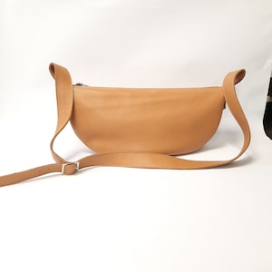 HONY Genuine Leather Croissant Bag, Crescent Bag, Sling Bag, Half Moon Crossbody Bag, Chest Bag, Dumpling Bag, Messenger Bag Women, Gift Bag