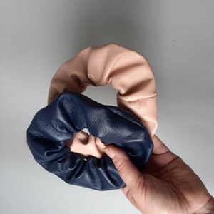 Leather scrunchies, Lambskin scrunchies, leather hair ties, ponytail holder, leather elastic, hair wrap,  leather bracelet, luxury hair ties
