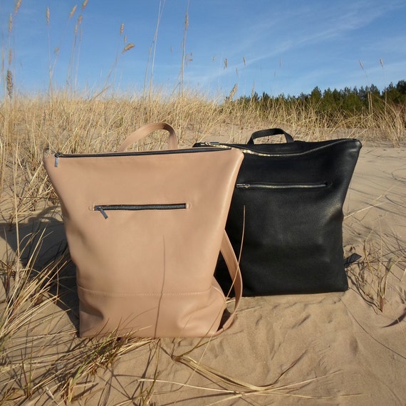 canvas leather backpack purse Premium Handcrafted Full Grain Leather Backpacks