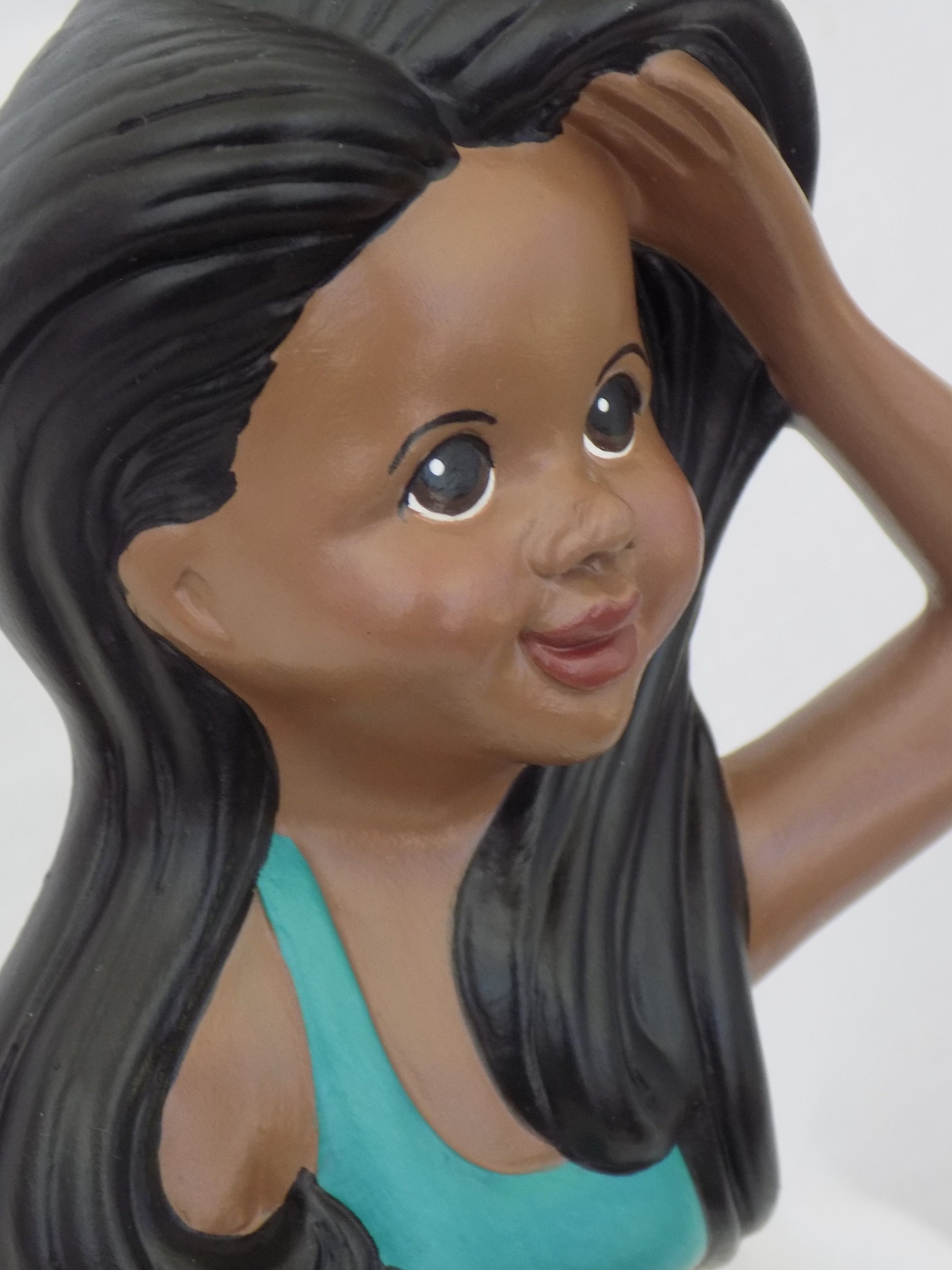 Ceramic Black African American Mermaid Etsy