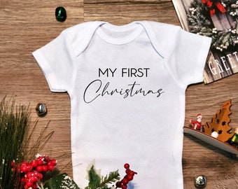My First Christmas Shirt, Onesie® - Holiday Bodysuit