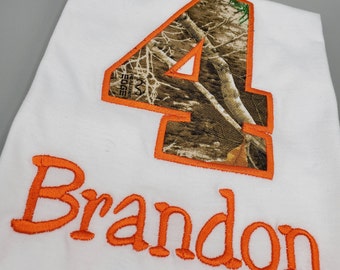 Realtree Camo Birthday Shirt, Custom Embroidered Birthday Top