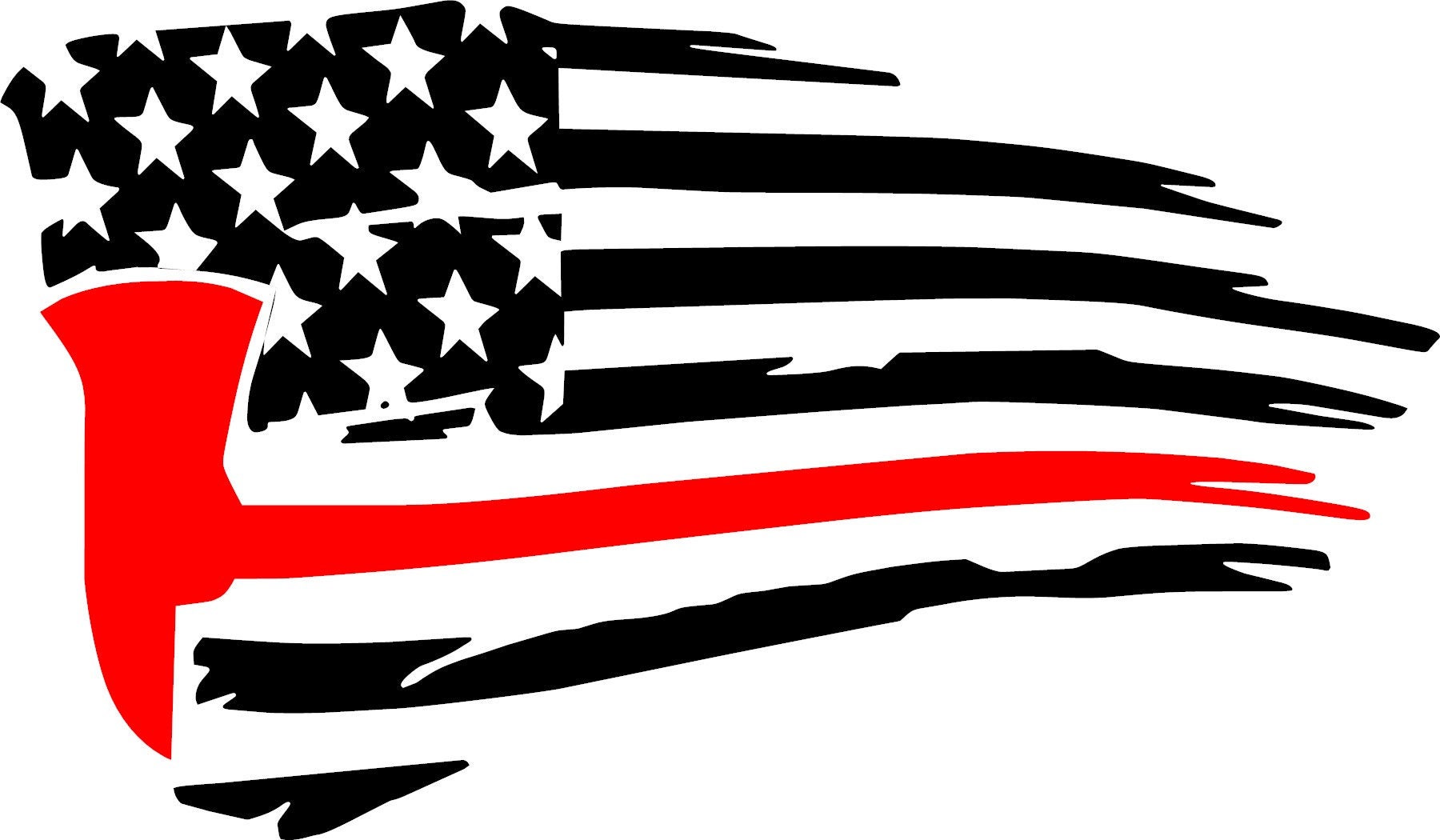 Thin Red Line American Flag Firefighter Vinyl Decal Etsy