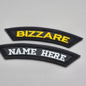 Parche de nombre de 4&quot; x 1&quot;, etiqueta de nombre bordada, cinta de nombre personalizada termoadhesiva