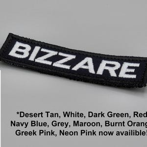 4” x 1” Name Patch, Embroidered Name Tag, Iron-on/Hook & Loop Custom Name Tape