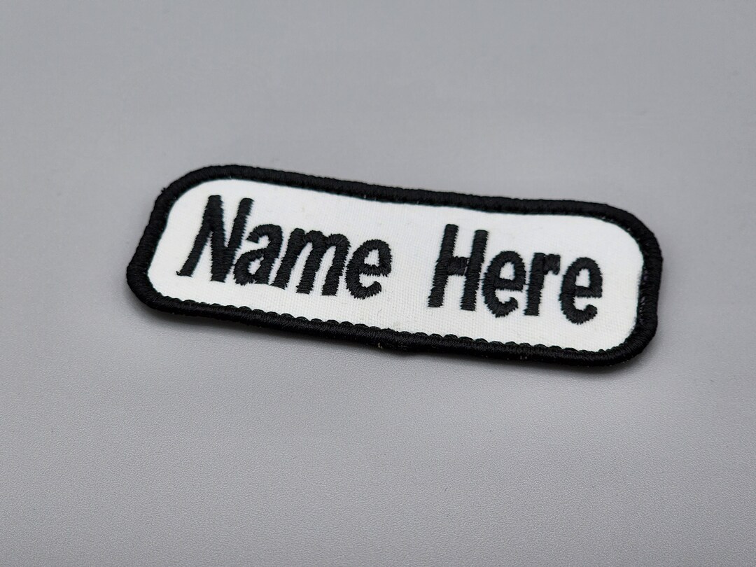 Personalized Rounded 3.25 X 1.5 Name Patch, Embroidered Name Patch