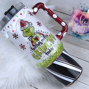 Christmas 40 oz Travel Glitter Mug | Glitter Tumbler | Personalized Tumbler | Glitter Tumbler Personalized | Custom Tumbler Cups