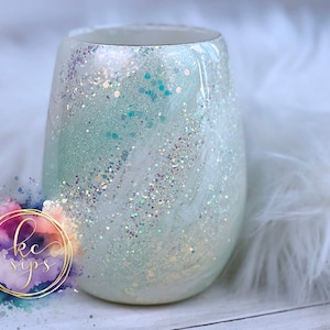 Glitter Milky Way 20oz Wine Glass | Glitter Tumbler | Personalized Tumbler | Glitter Tumbler Personalized | Custom Tumbler Cups