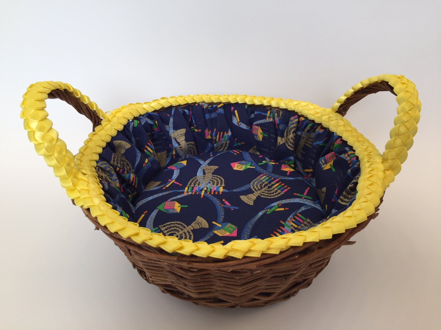 Custom Fabric Lined Basket Etsy