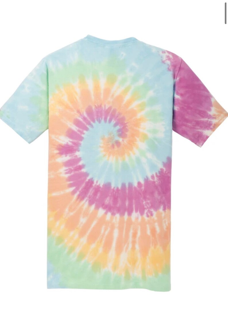 Tie dye pastel rainbow tees