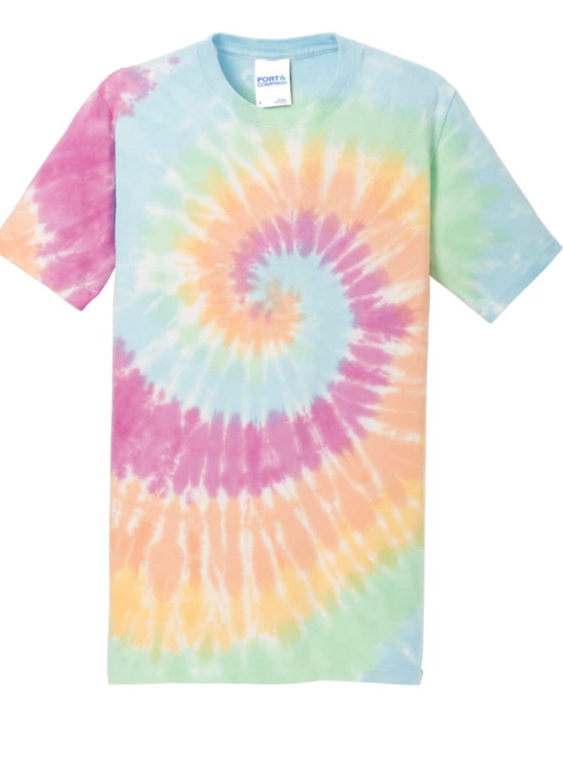 Tie dye pastel rainbow tees