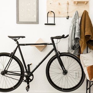 Wall Mount Bike Shelf. Contemporary Bike Rack, Bike Hanger Bike Storage / Wall Art