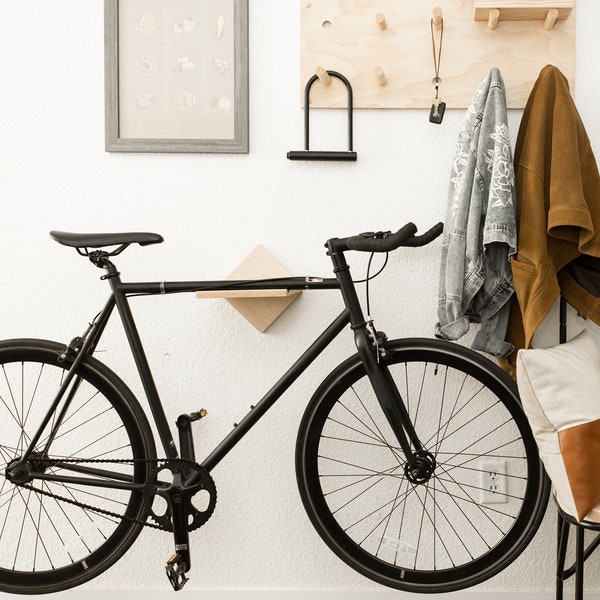 Wall Mount Bike Shelf. Contemporary Bike Rack, Bike Hanger Bike Storage / Wall Art