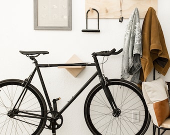 Wall Mount Bike Shelf. Contemporary Bike Rack, Bike Hanger Bike Storage / Wall Art