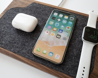Stacja ładowania bezprzewodowego i organizer / MagSafe i Pixelsnap do telefonów, zegarków, AirPods i innych urządzeń.