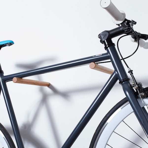 Bike Wall Mount / Wooden Bike Storage / Simple Bike Sticks for the Wall