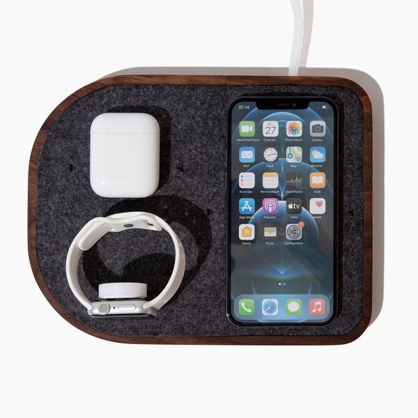 Wireless and MagSafe Charging Station for iPhone, Apple AirPods & Apple Watch or Google Pixel Watch, Samsung Watch, Fitbit and Others