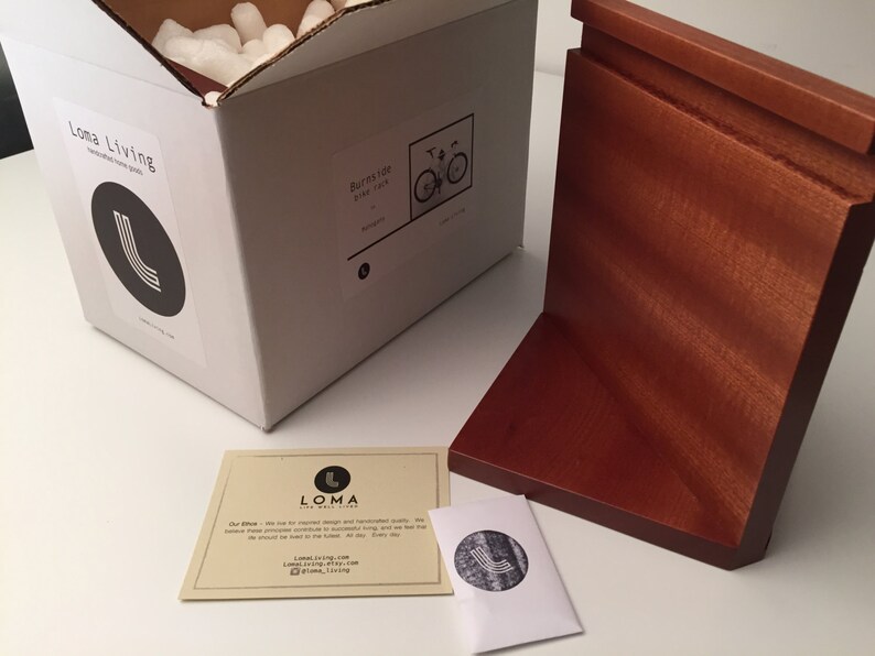 Simple Wall Mounted Bike Rack / Bike Shelf.  Modern Minimalist image 7