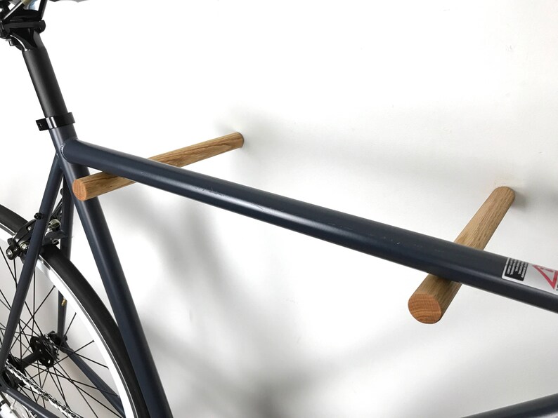 Wall Mount Bike Rack  / Handmade Bike Sticks Made of Wood image 7