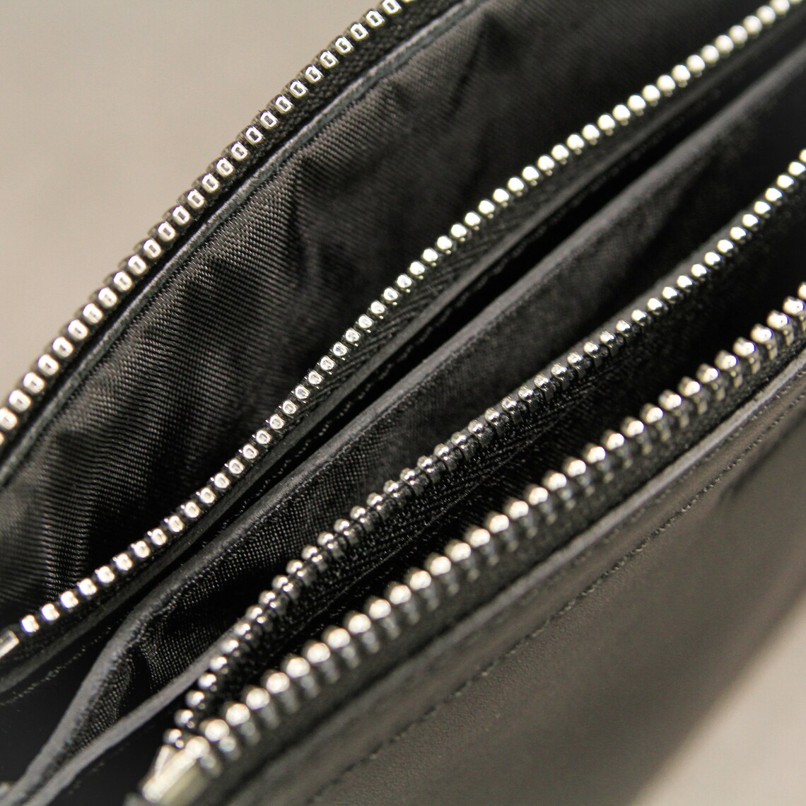 Leather clutch with wrist strap Etsy