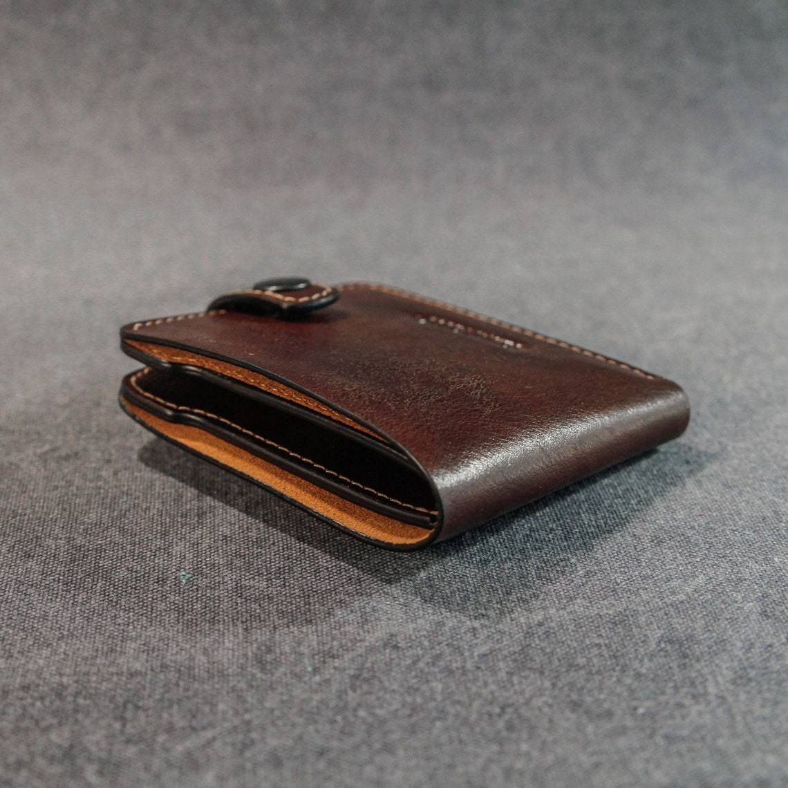Bifold leather wallet Mens leather wallet Brown wallet Etsy