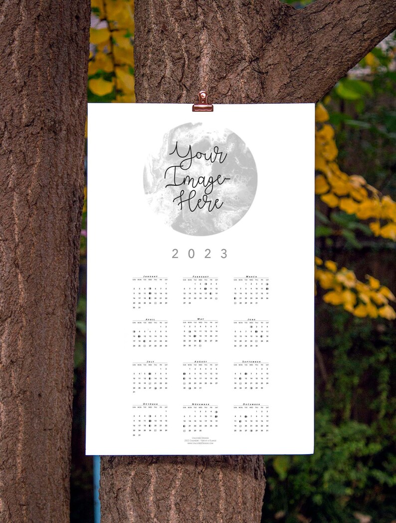 Custom 2023 Calendar Year At A Glance Wall Calendar BOGO Etsy UK
